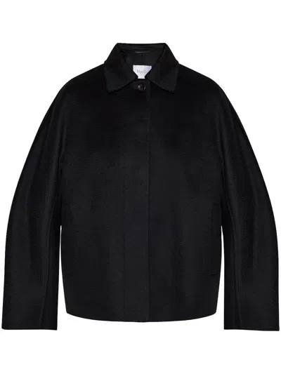 Max Mara Brushed Cashmere Jacket In Black