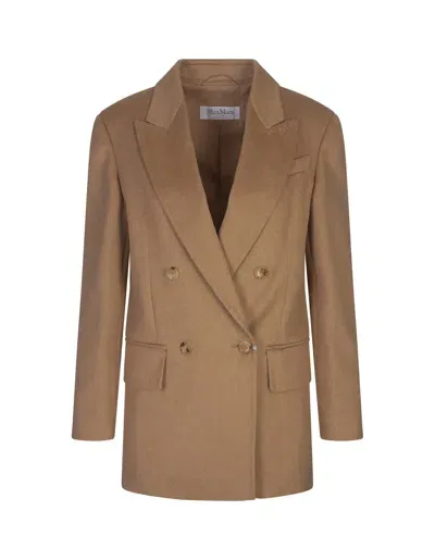 Max Mara Camel Falster Blazer In Beige