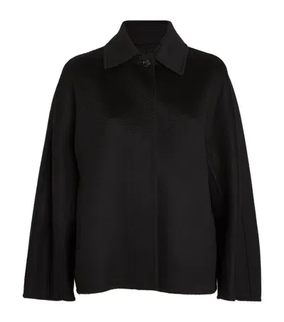 Max Mara Cashmere Midas Shirt Jacket In Black