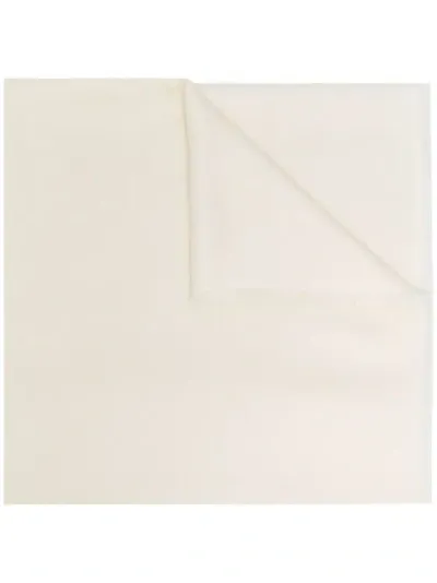 Max Mara Cashmere-silk Scarf In White