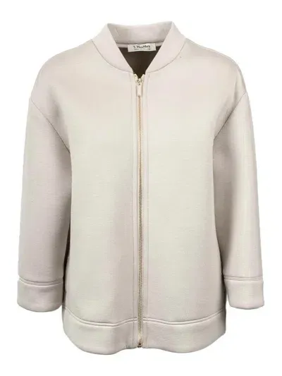 Max Mara Chaqueta Bomber - Blanco In Grau