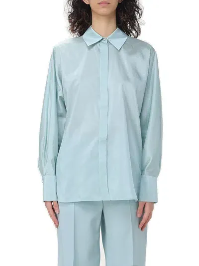 Max Mara Studio Clan Buttoned Long In Blue