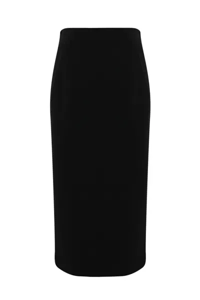 Max Mara Claudia Skirt In Cady In Nero