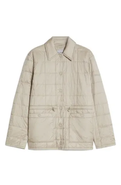 Max Mara Como Quilted Jacket In Pearl Grey