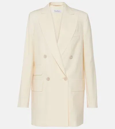 Max Mara Elegia Double-breasted Jacket In White