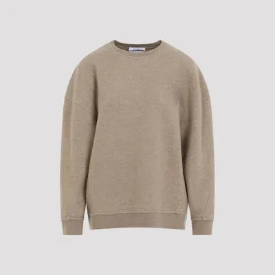 Max Mara Elvira Wool Blend Jersey Sweatshirt In  Daino Scuro