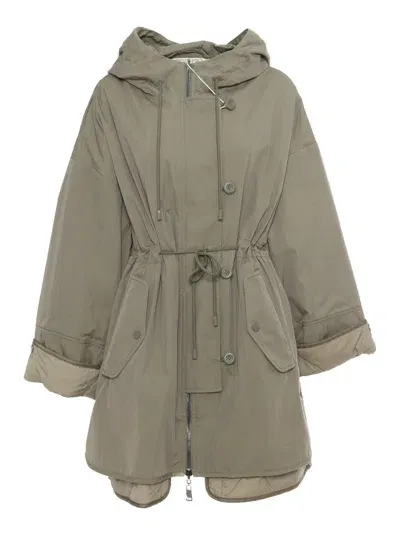 Max Mara Fumetto Kaki Raincoat In Green