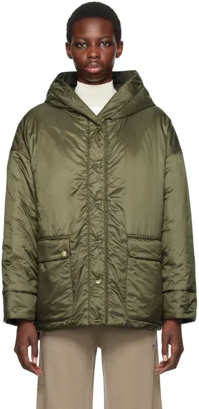 Max Mara Green The Cube Water-repellent Reversible Jacket In 084 Green