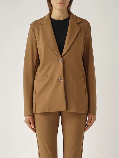 Max Mara Joice Punto Milano Blazer In Beige