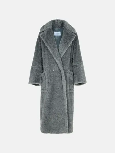 Max Mara 'kadiak' Grey Alpaca Blend Coat