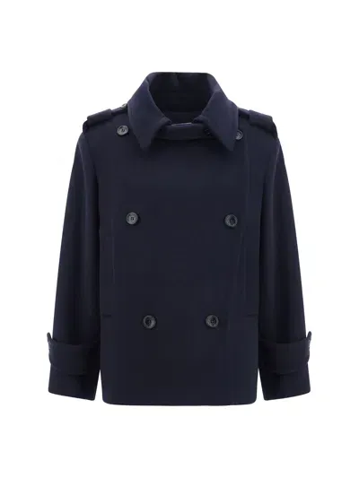 Max Mara Laveno Jacket In Blu Marino