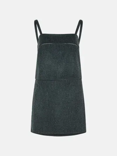 Max Mara 'leale' Grey Virgin Wool Dress