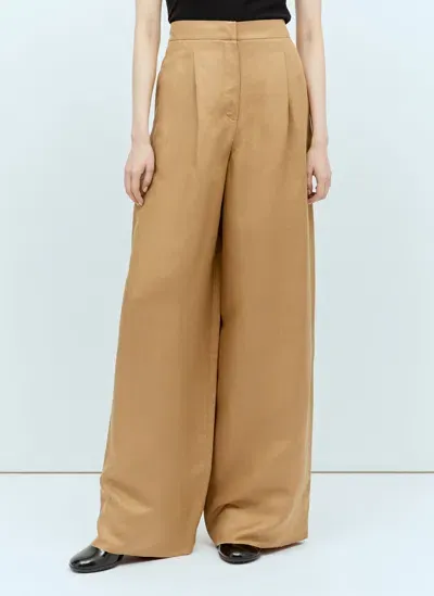 Max Mara Linen-and-silk Pants In Multicolor