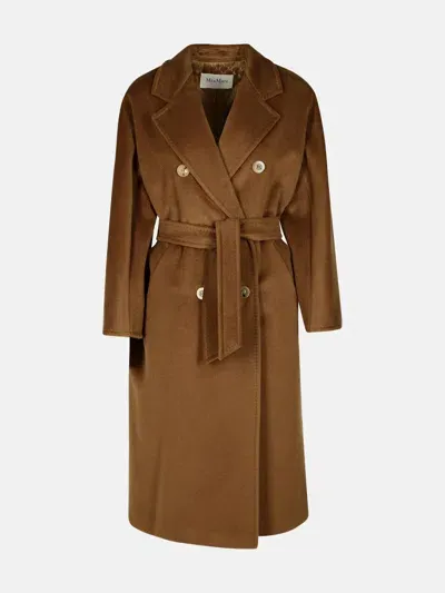 Max Mara 'madame' Brown Wool Blend Coat