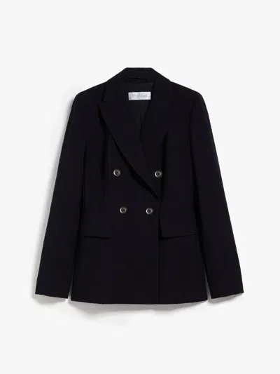 Max Mara Womens Ultramarine Albero Double-breasted Wool-blend Blazer In Blue