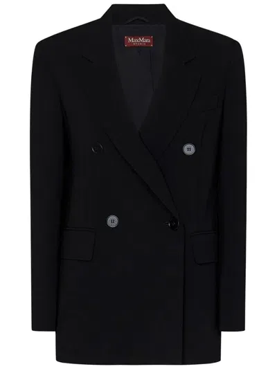 Max Mara Mirella Double-breasted Blazer In Black