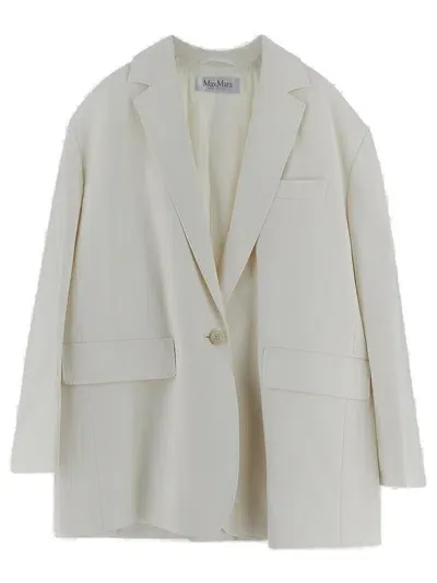 Max Mara Monica Buttoned Jacket In Ivory