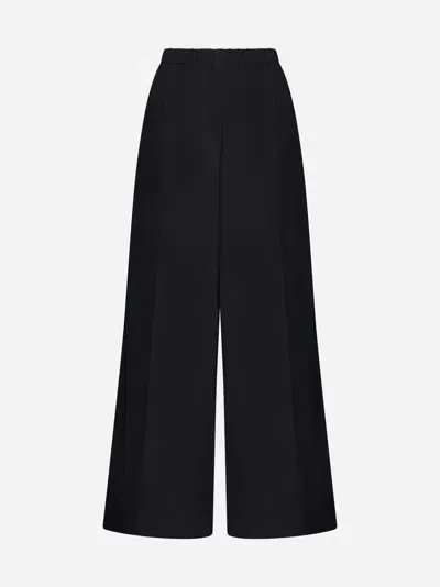 Max Mara Navigli Cotton Trousers In Black