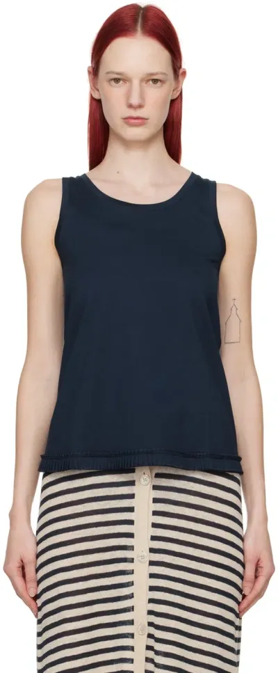 Max Mara Navy Racer Tank Top In 1 Ultramarine