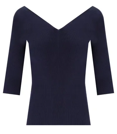 Max Mara Oceano Blaues Top