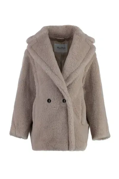 Max Mara Olga Faux Fur Jacket In Beige