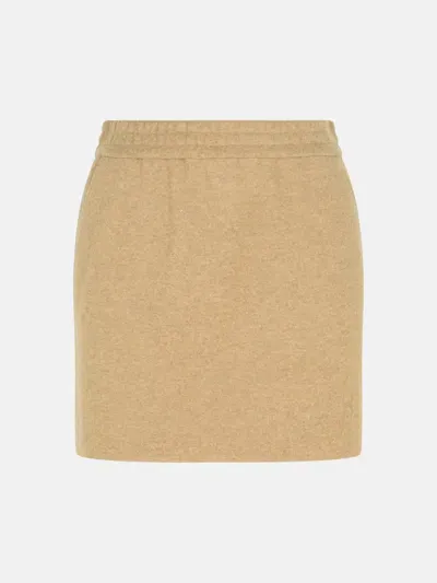 Max Mara 'onagro' Brown Cashmere Blend Skirt