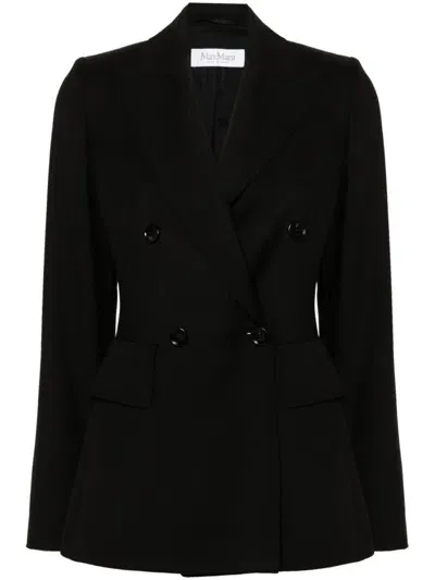 Max Mara Osanna Double-breasted Blazer In Black