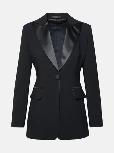 Max Mara 'plinio' Black Acetate Blend Jacket