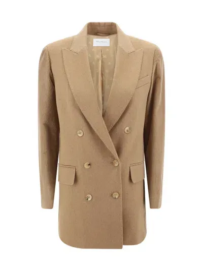 Max Mara Potente Blazer Jacket In Cammello