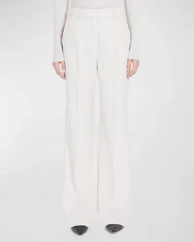 Max Mara Straight Leg Pants In Beige