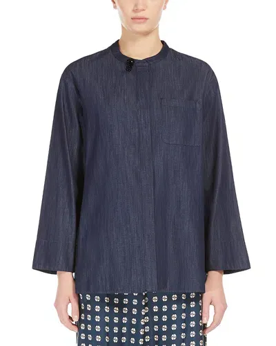 Max Mara Ricamo Shirt In Navy