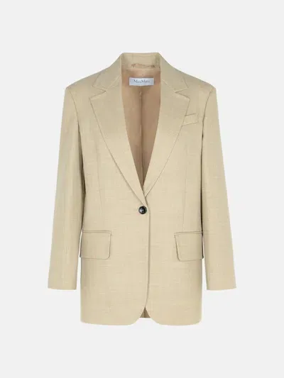 Max Mara 'rosi' Beige Virgin Wool Blazer