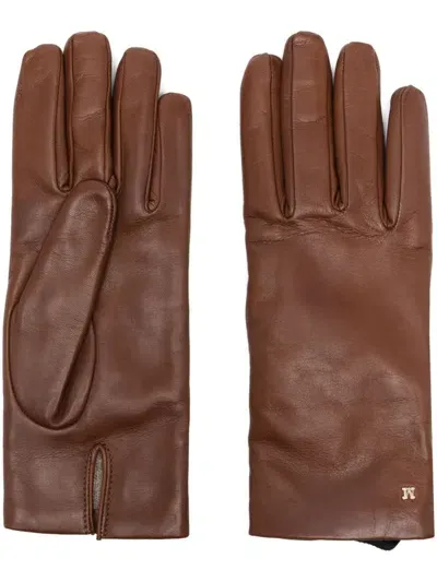 Max Mara Spalato Gloves In Brown