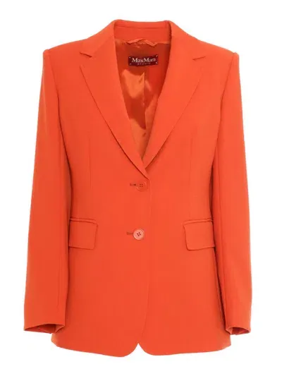 Max Mara Studio Jacket In Orange