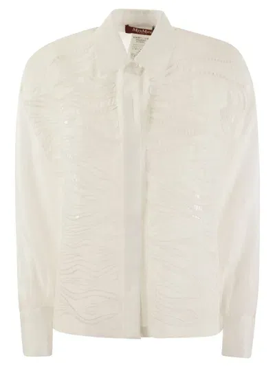 Max Mara Studio Buttoned Long In White