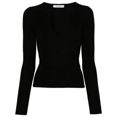 Max Mara Black Calcio Sweater In Black  