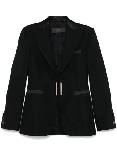 Max Mara Tassel-detail Blazer In Black