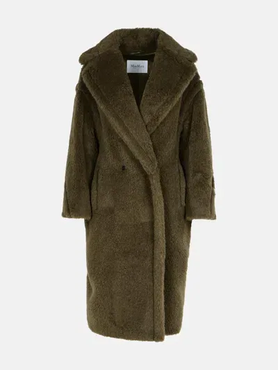 Max Mara Kids' 'ted Girl' Dark Green Alpaca Blend Coat