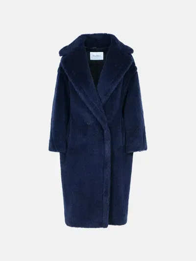 Max Mara 'tedgirl' Blue Alpaca Blend Coat