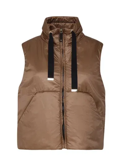 Max Mara The Cube Greenvest Vest In Nylon In Brown