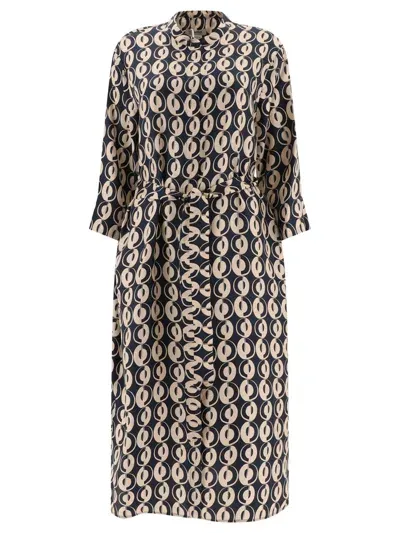 Max Mara Timeless Timesilk Dresses Blue