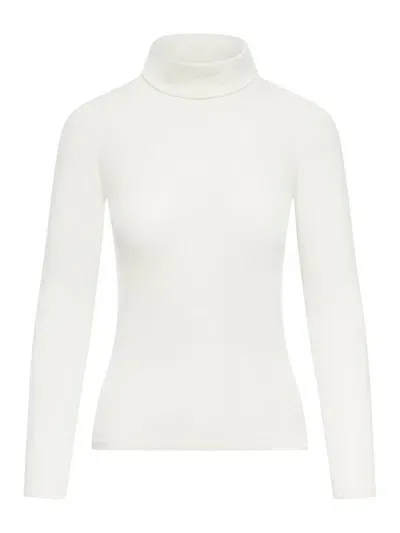 Max Mara Turtleneck Knitted Top In White