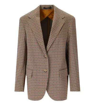 Max Mara Veletta Camel Single-breasted Blazer In Brown