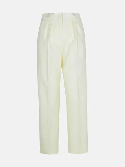 Max Mara 'verbano' White Virgin Wool Pants