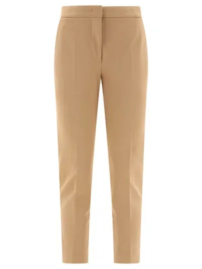 Max Mara Viscose Jersey Trousers In Beige