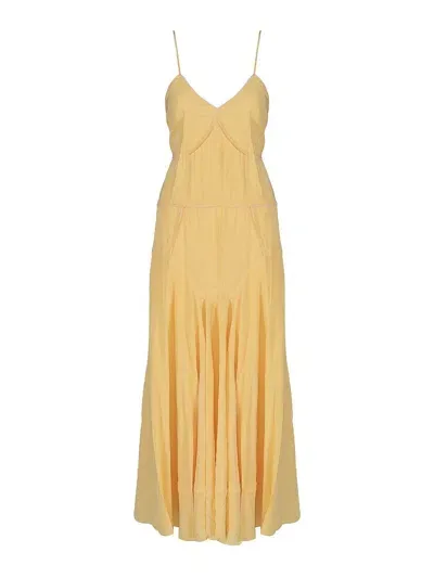 Max Mara Viscose Slip Dress In Light Orange