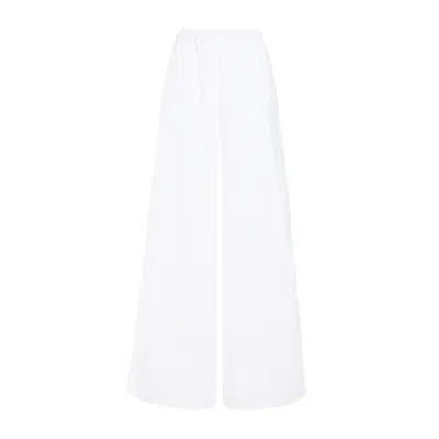 Max Mara White Cotton Navigli Popeline Pants