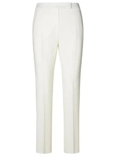 Max Mara White Triacetate Blend Trousers