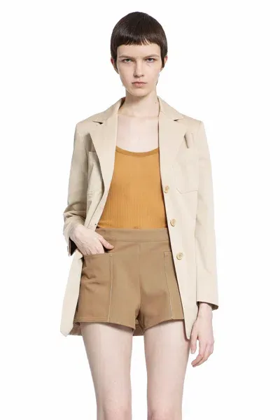 Max Mara Woman Beige Blazers