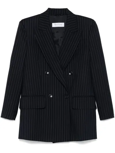 Max Mara Women's Elegant Double-breasted Wool Jacket In Blue